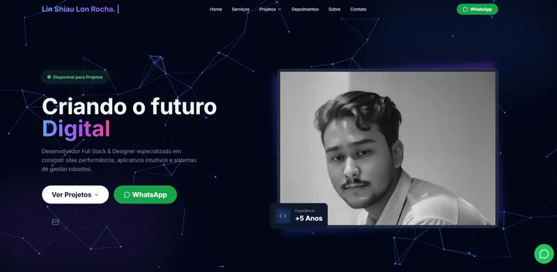 Site de portfólio do Engenheiro da Computação Lin Shiau Lon Rocha